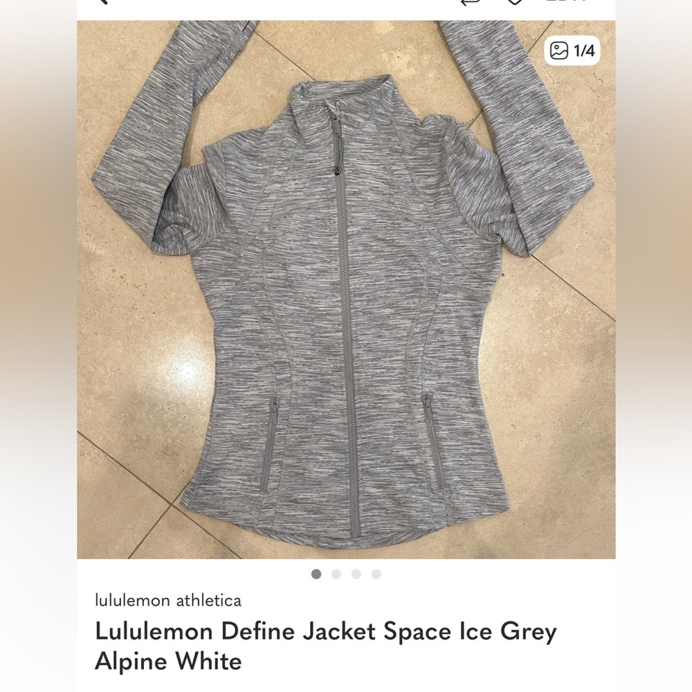 lululemon athletica Define Jacket in Space-Dyed Grey & White
